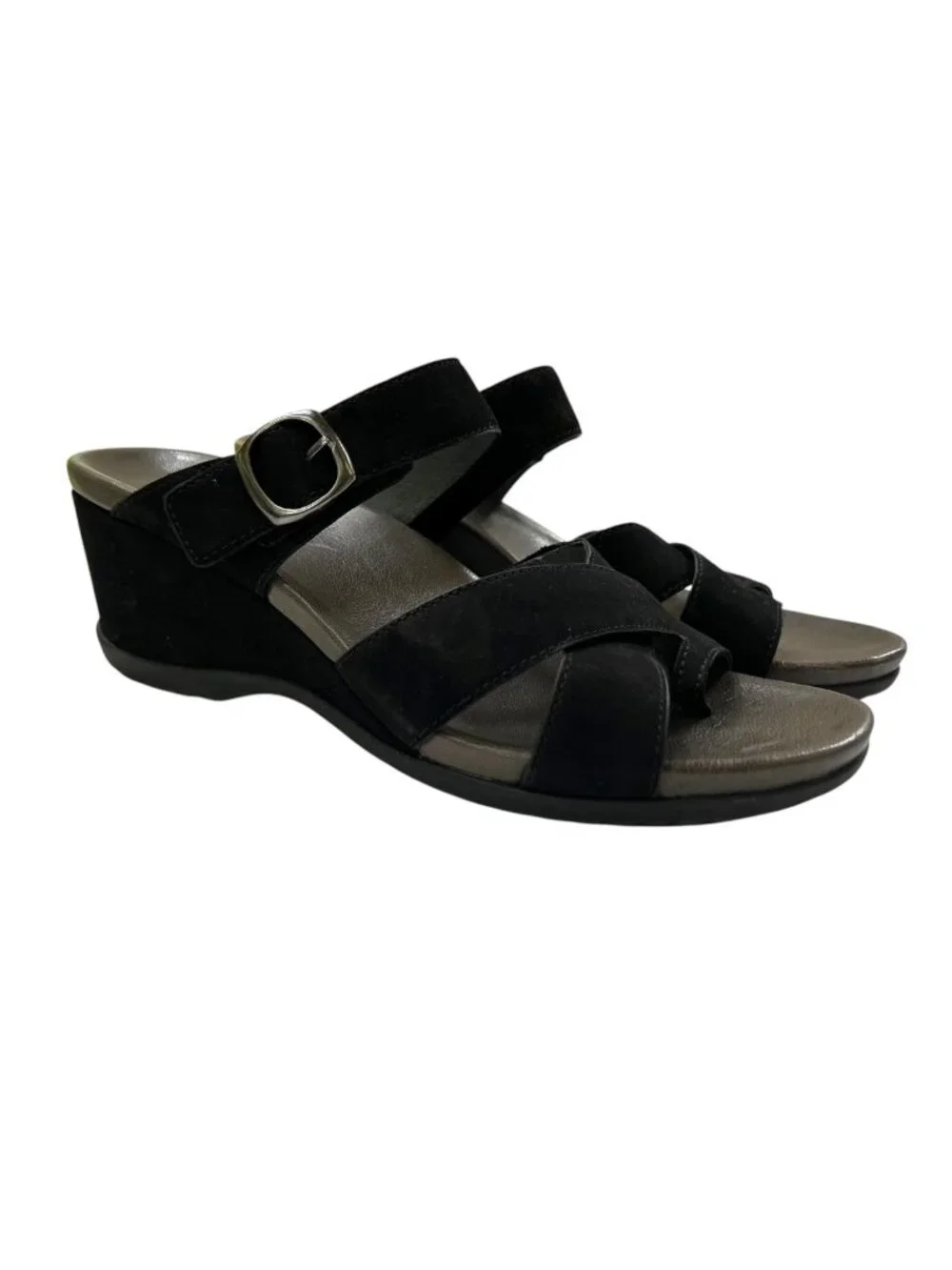 Dansko Aubree Open Back Wedge Sandal Black Size EU 41 9.5 US